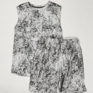 Old Navy Active Boys Shorts Tank SET L (10-12) White Black Gray Camo Boy LG 2pc